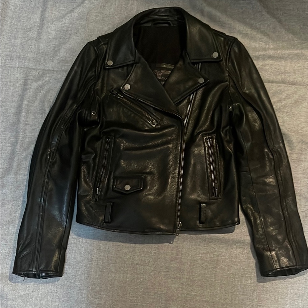 Black Leather Biker Jacket